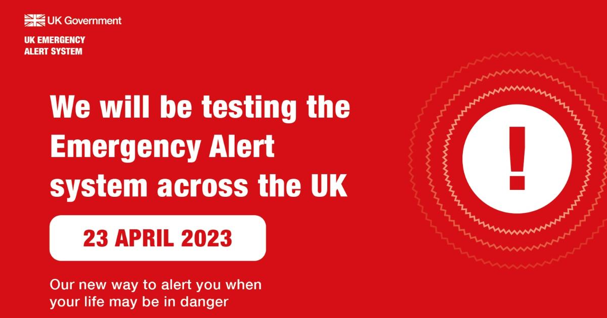 UK Emergency Alert System Test April 23 MORA